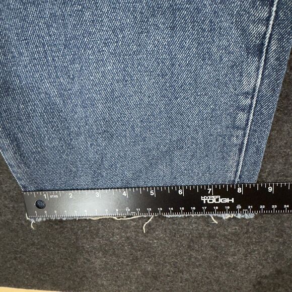 Madewell Jeans Women's 26 Blue Baggy Straight High Rise Raw Hem Denim - Picture 7 of 10